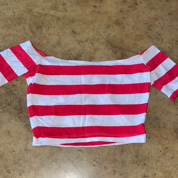 Xxs American apparel red and white stripe top - Picture 1 of 1